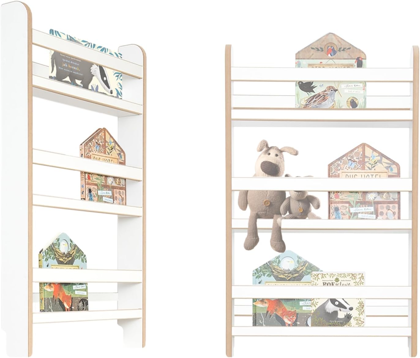 MAMOI Kinderbücherregal aus Holzwerkstoff – stabiles Montessori‑Regal für Kinderzimmer