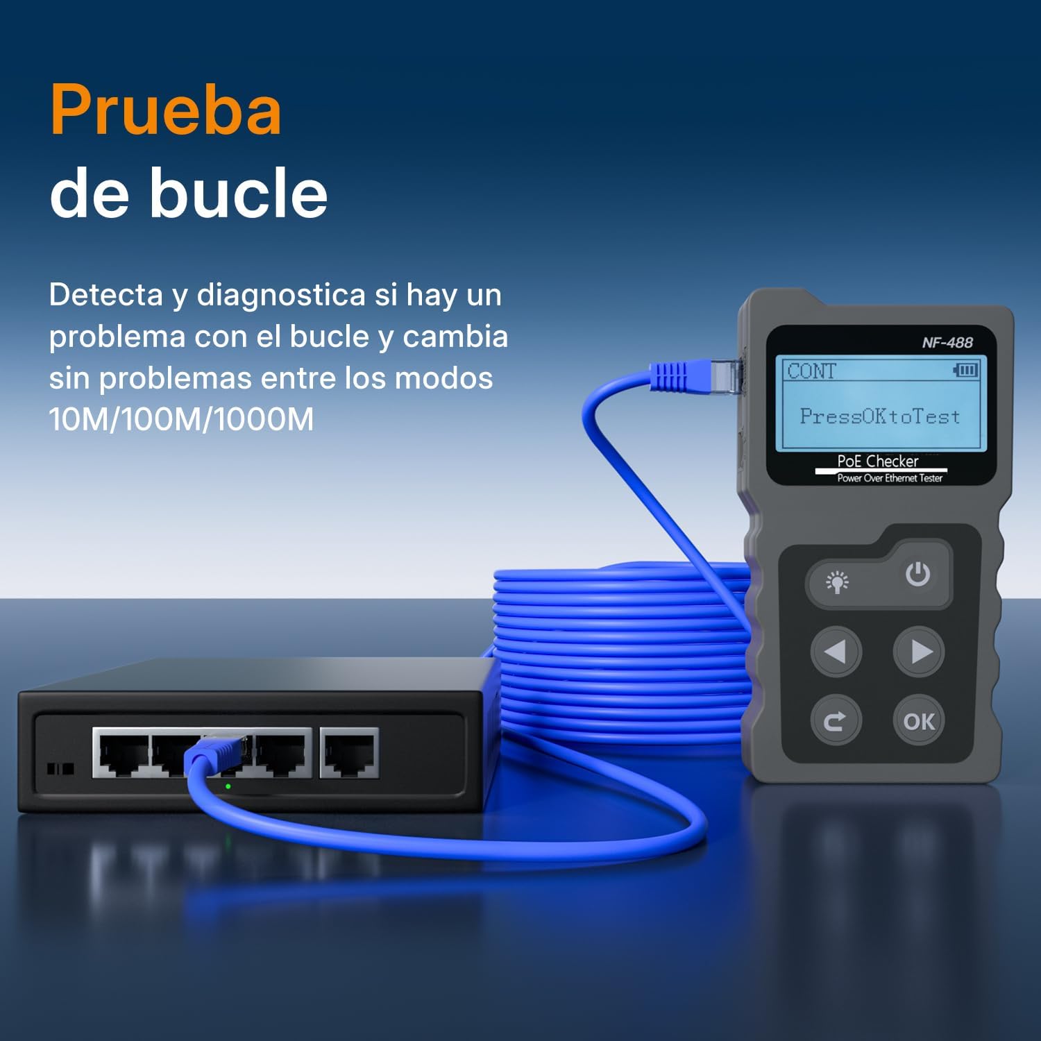 Thumbnail 5 de Mcbazel Probador RJ45 con LCD y POE