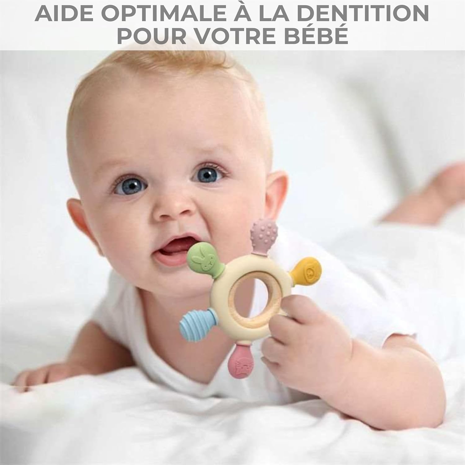 Thumbnail 6 de CAJA anneau de dentition bébé silicone et bois