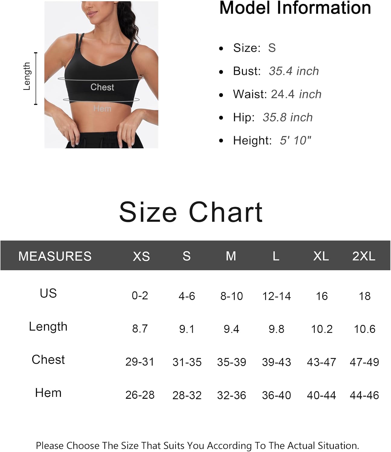Detalle 2 de THE GYM PEOPLE reggiseno sportivo da donna con doppia cinghia di spaghetti e spalline imbottite