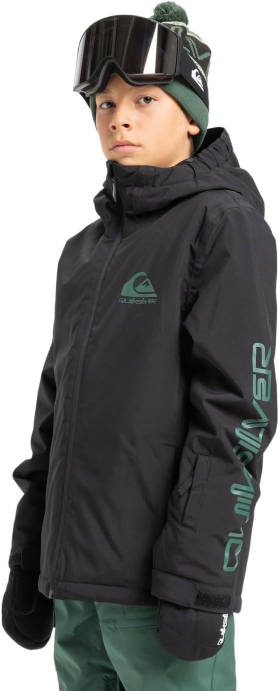 Detalle de Quiksilver Mission Jacket Garçon – isolation WarmFlight x3 Eco et coupe moderne