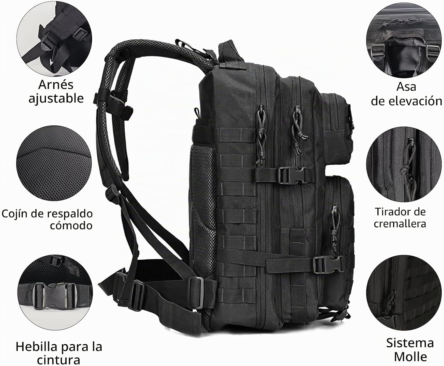 Detalle 2 de Oreunik Mochila Militar 45L impermeable