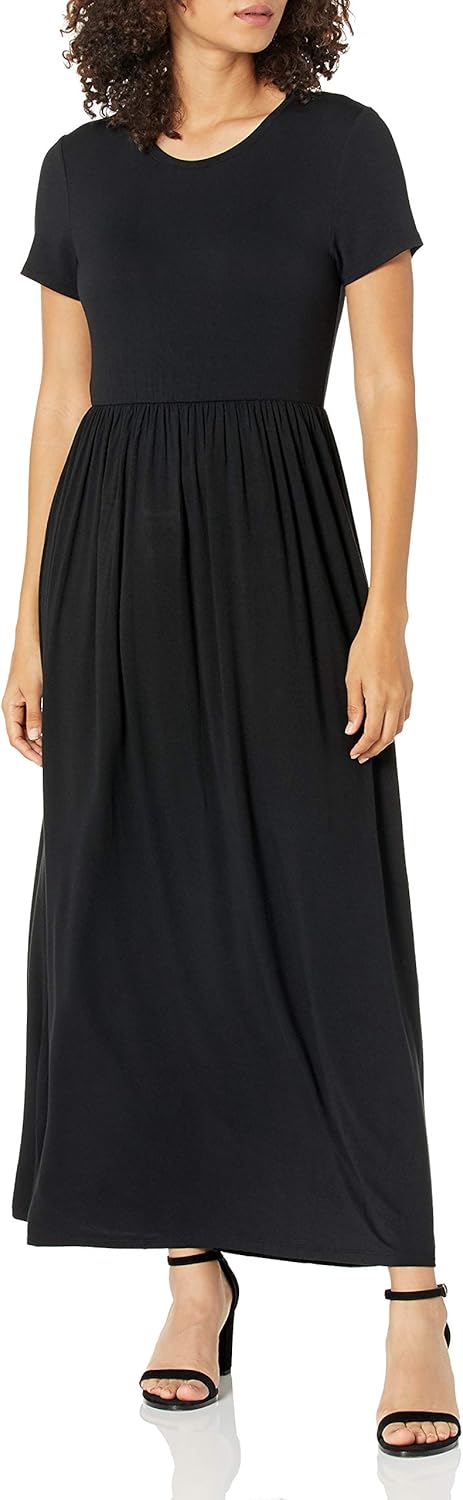Thumbnail 4 de Amazon Essentials Women's Fit and Flare Short Sleeve Waisted Maxi Dress (Plus Size)