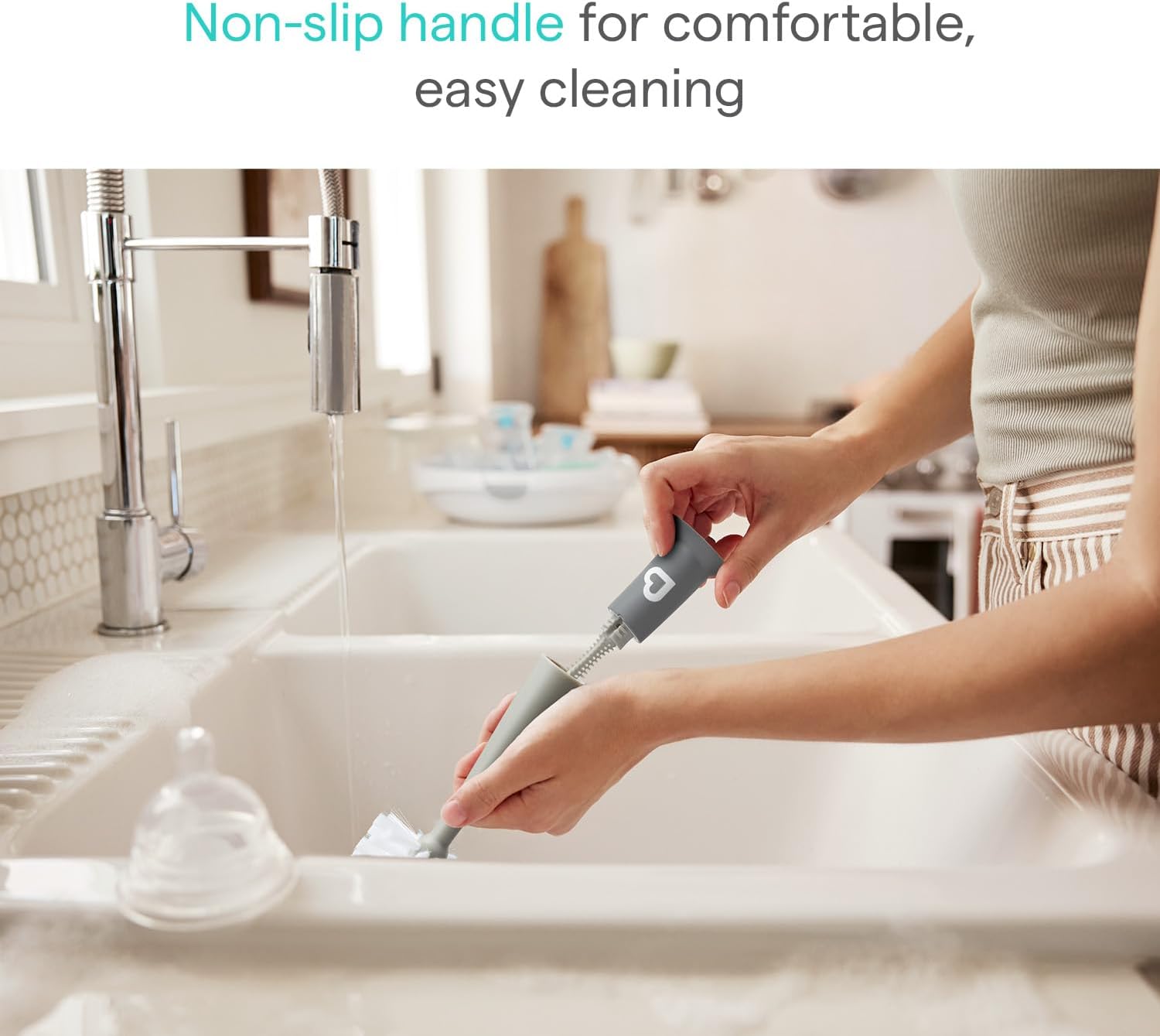 Thumbnail 4 de Munchkin 2 Pack Bristle Baby Bottle Cleaner with Built-In Teat Brush