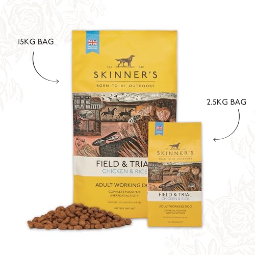 Detalle de Skinner’s Field & Trial Chicken & Rice – Complete Dry Adult Dog Food, Sensitive, Gentle Digestion, 15kg