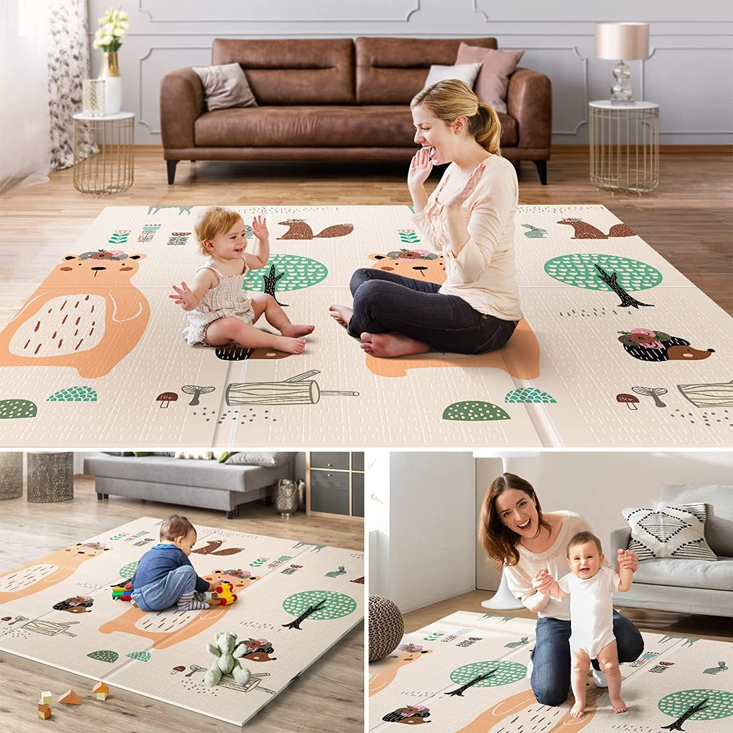Thumbnail 4 de UANLAUO Baby Play Mat, 79 x 71 Inches