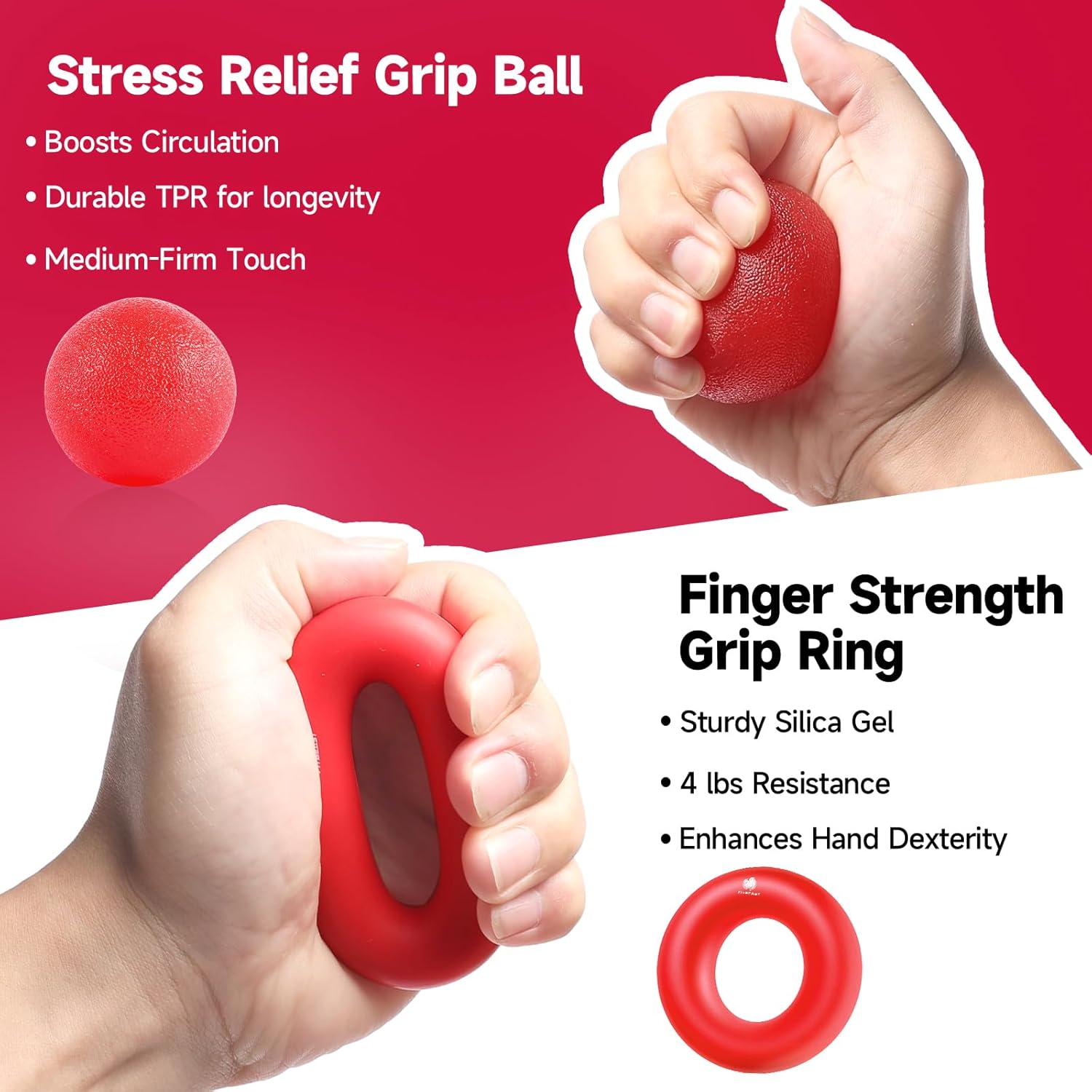 Thumbnail 3 de FitBeast Grip Strengthener 5-Pack Adjustable