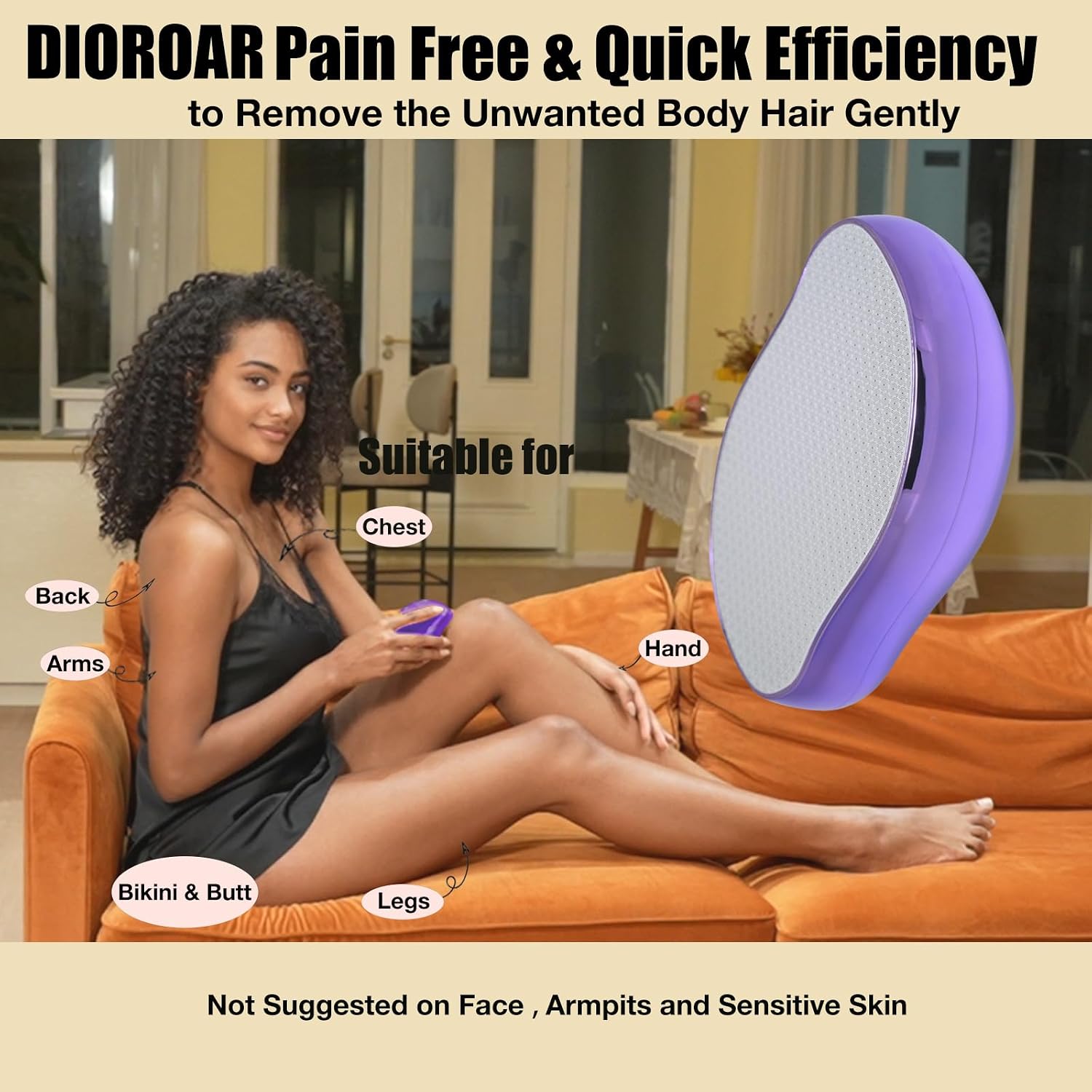 Detalle 2 de DIOROAR Crystal Hair Remover Violet
