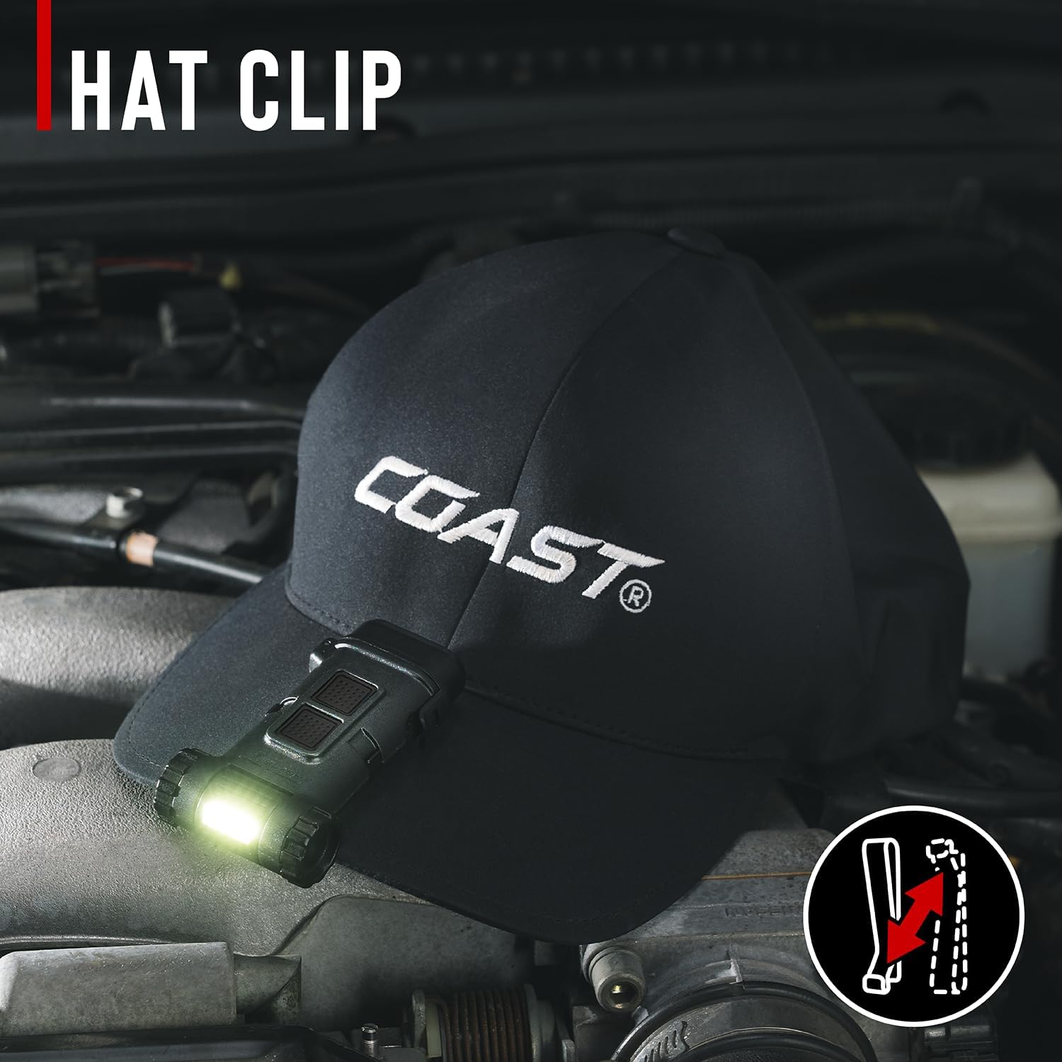 Detalle 1 de Coast COAST - 21019 HX4 Dual-Colour LED Clip Light, 80 Lumens