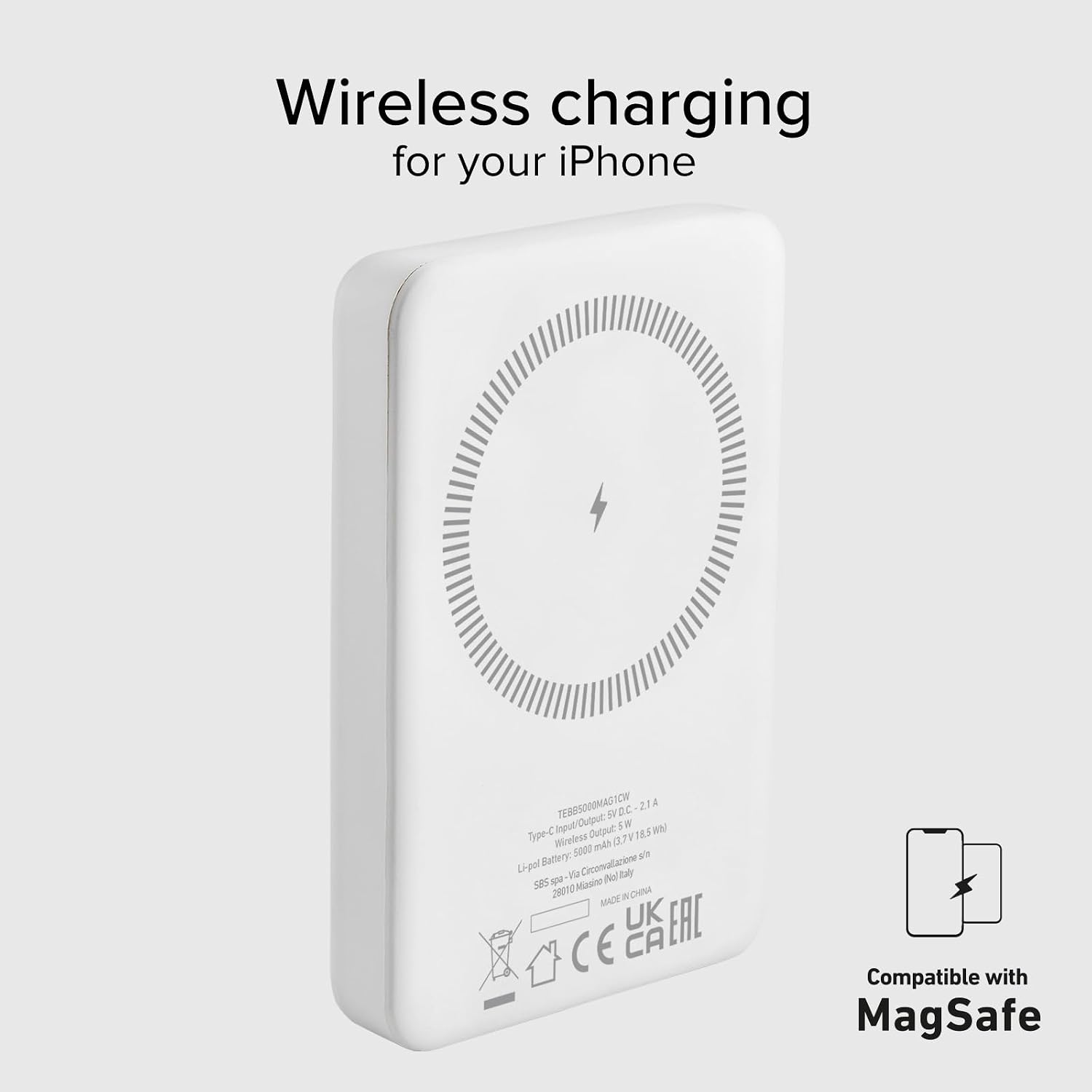 Detalle 2 de SBS PowerBank MagSafe 5K 5000 mAh