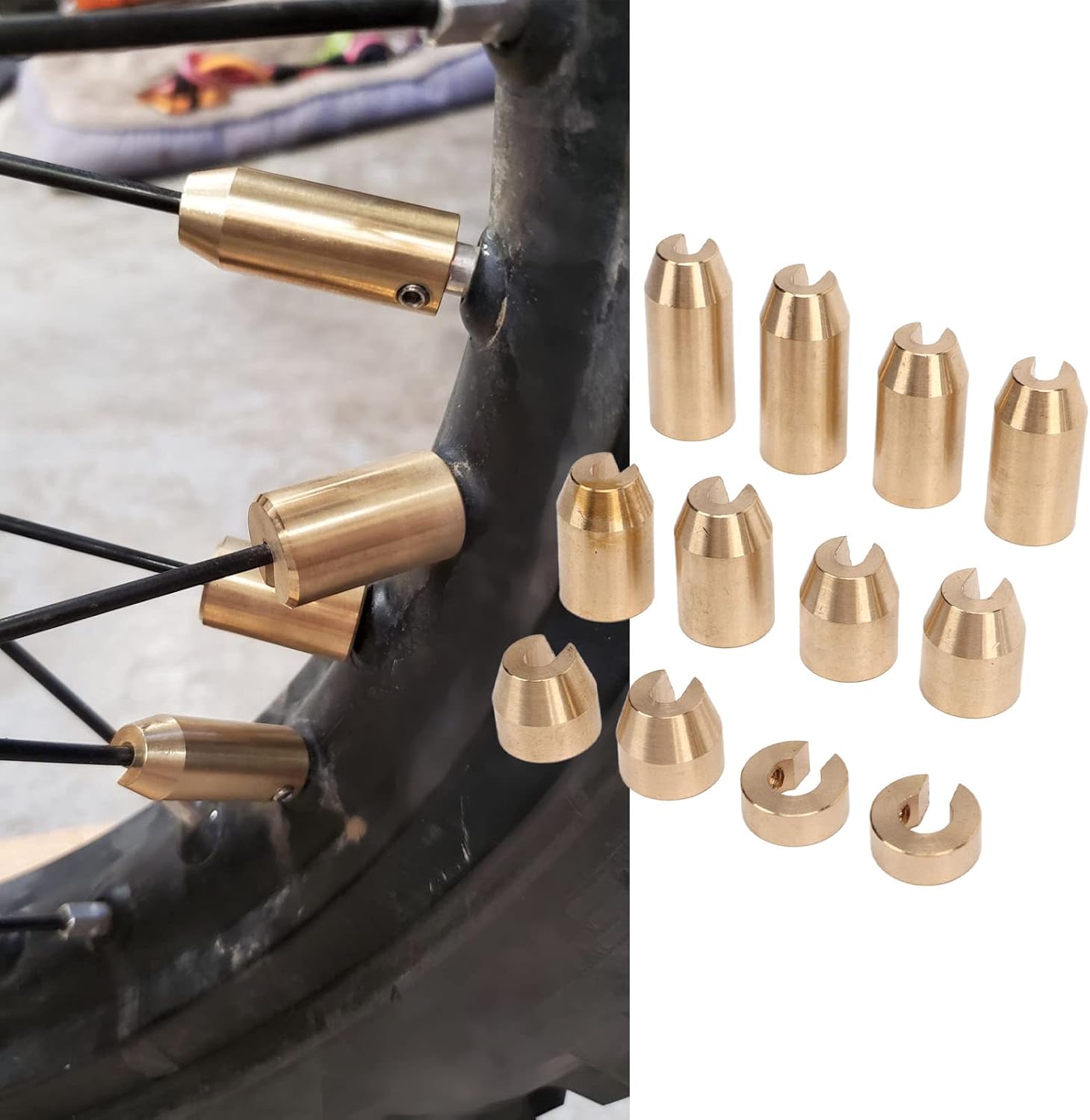 Thumbnail 4 de KIMISS Brass Motorcycle Spoke Balance Weights