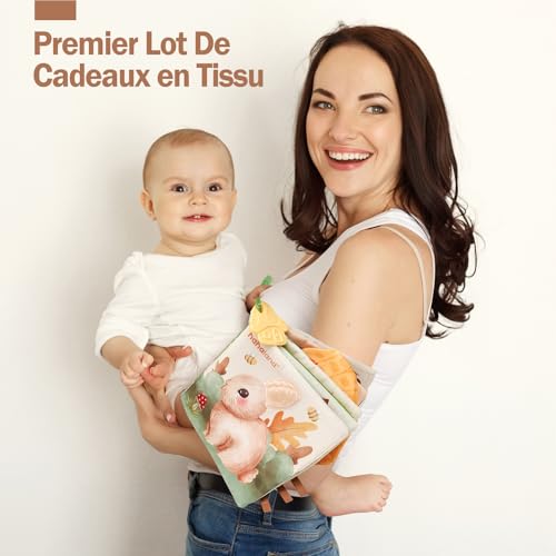 Thumbnail 8 de Hahaland Livre en Tissu pour Bébé 0–6 Mois — Livre d'Éveil Sensoriel & Sécurisé