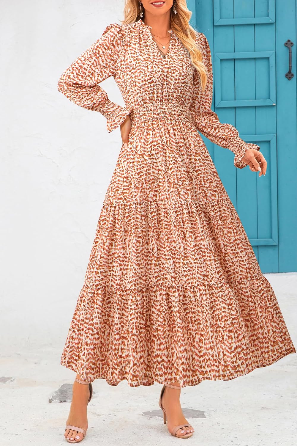 Detalle 2 de PRETTYGARDEN Floral Maxi Dress S-XXL