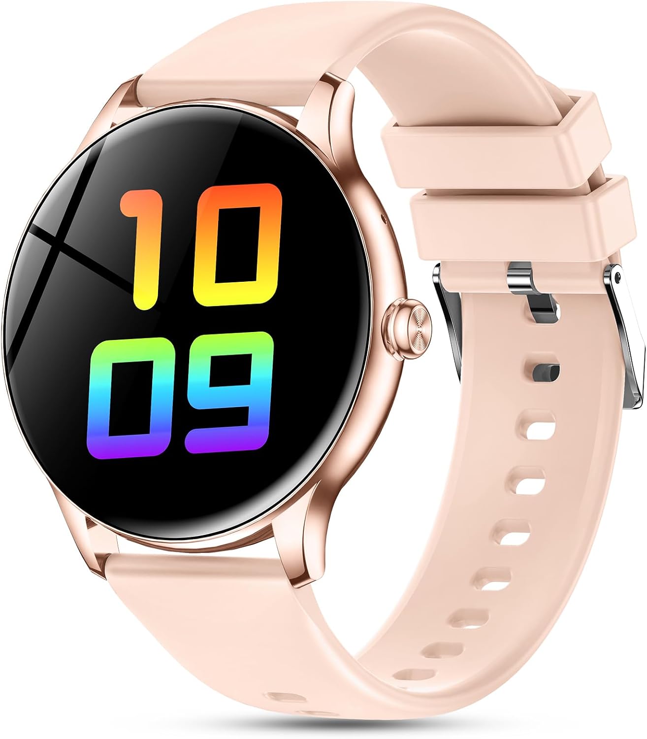 Detalle de Taopodo TG36 Damen-Smartwatch mit Telefonfunktion – 1,39 Zoll Voll-Touchscreen, 120+ Sportmodi, IP68, Pink
