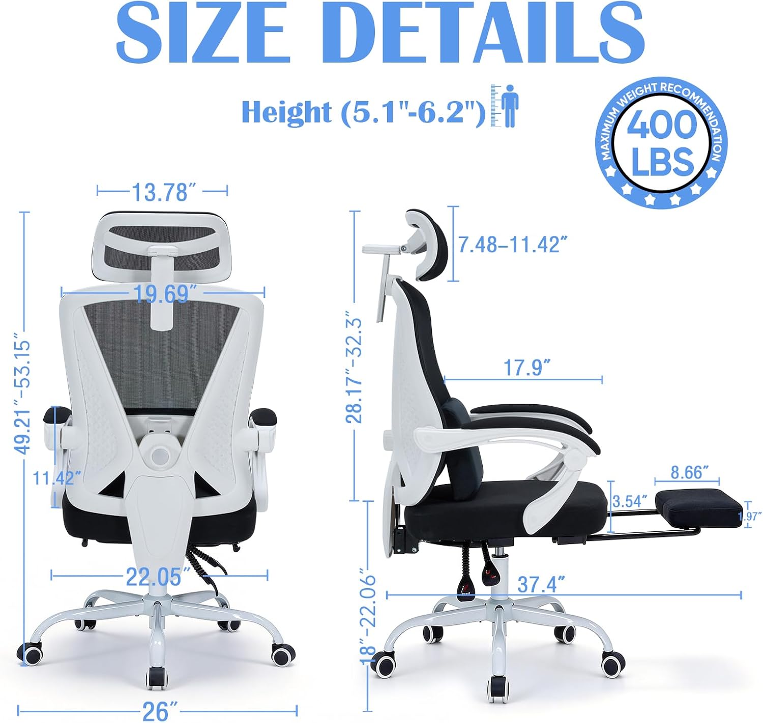 Detalle de Ergonomic Office Chair with Mesh Back