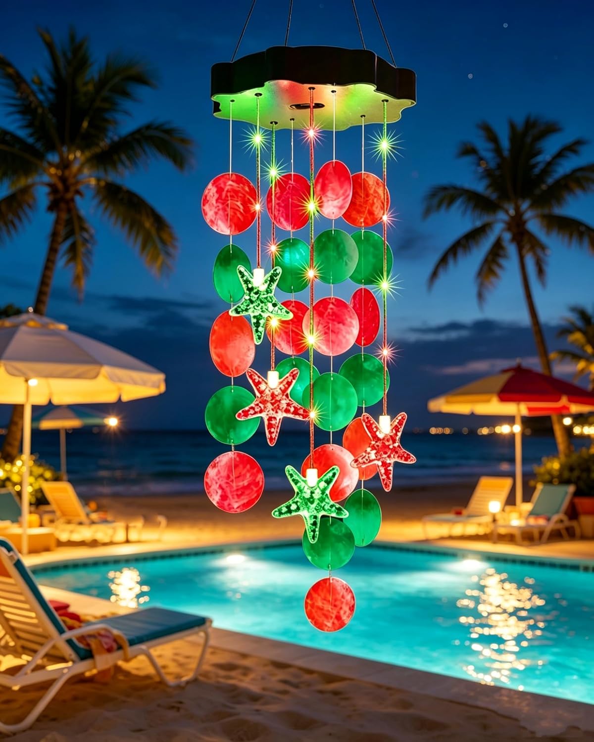 Detalle de Toodour Solar Decorative Light, Natural Seashells