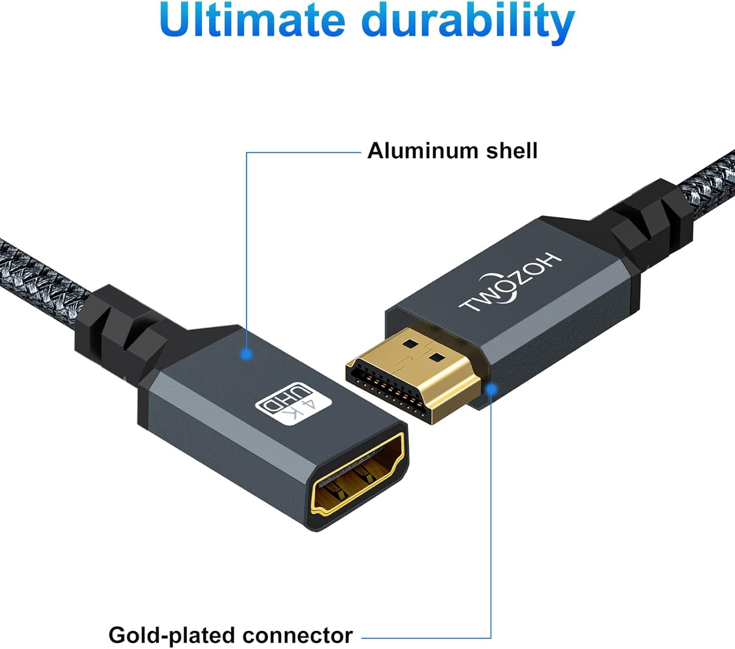Thumbnail 2 de Twozoh HDMI Extension Cable 3M 4K@60Hz