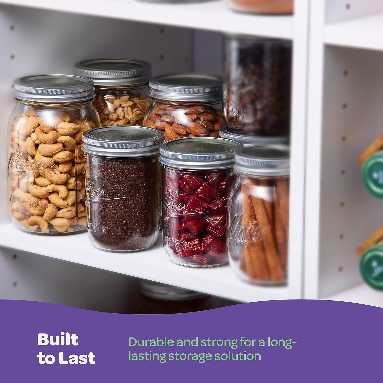 Thumbnail 4 de SEWANTA Wide Mouth Mason Jars 32 oz pack