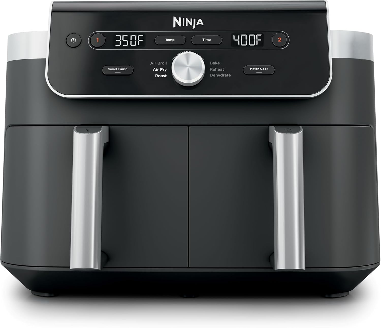 Thumbnail 6 de Ninja DZ401 Foodi 10 Quart DualZone XL 6-in-1 2-Basket Air Fryer (Grey)
