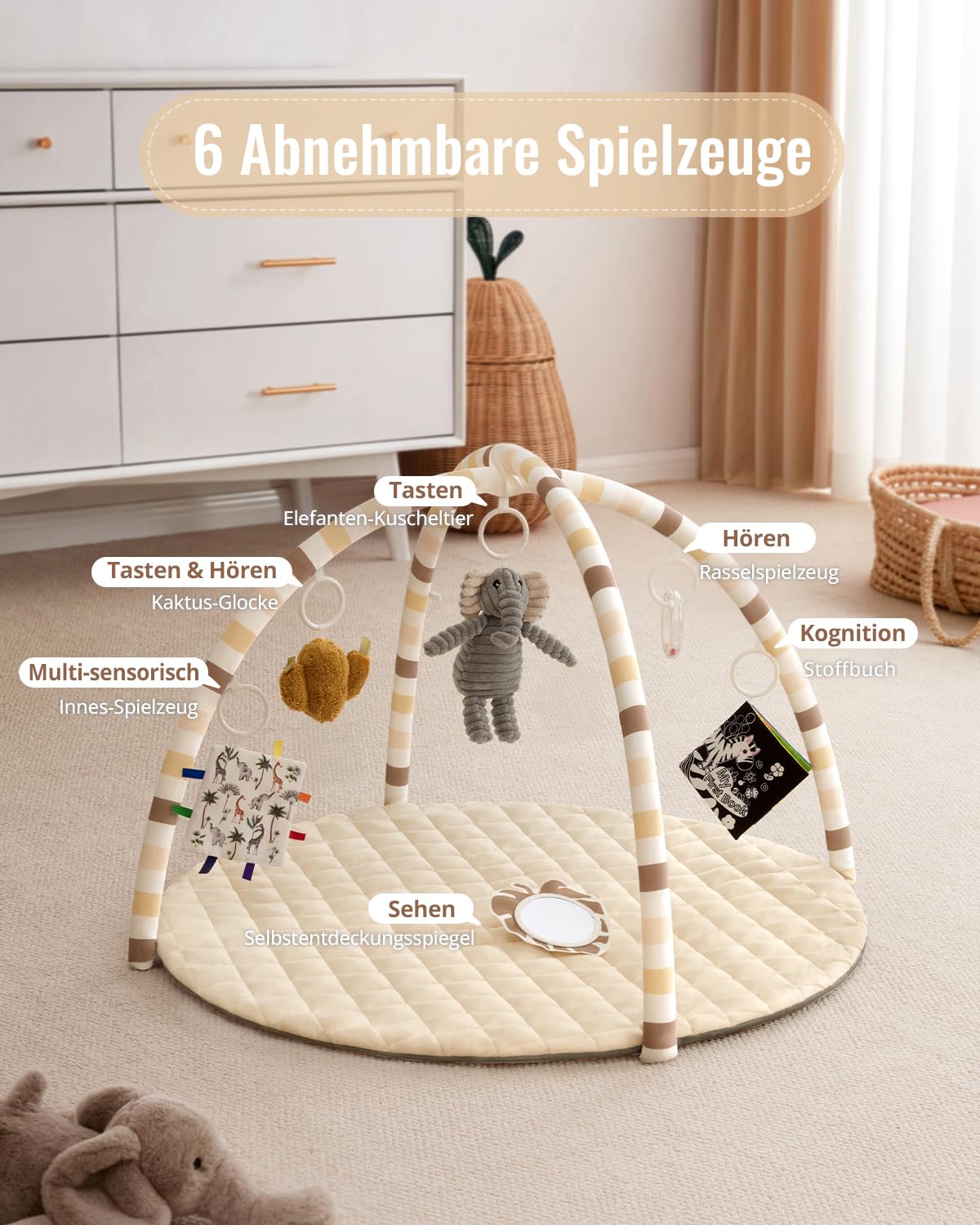 Detalle de Blissful Diary Spielbogen Baby 6 Spielzeuge