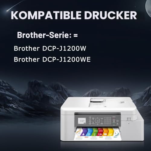 Detalle de DOUBLE D LC424 Patronen-Set für Brother DCP-J1200W/WE – 8er Pack