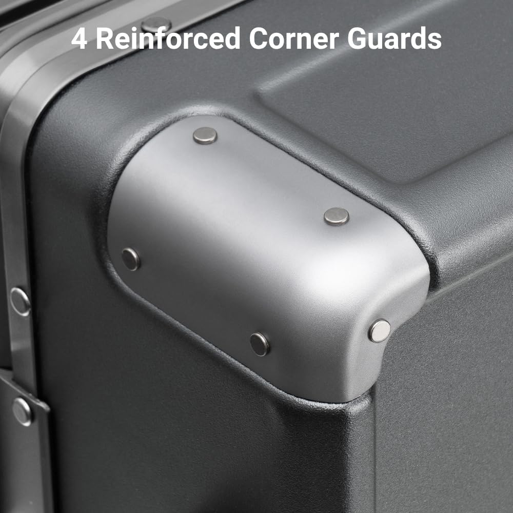 Detalle 1 de LEVEL8 24-inch Zipperless Carry-On Suitcase with Aluminium Frame
