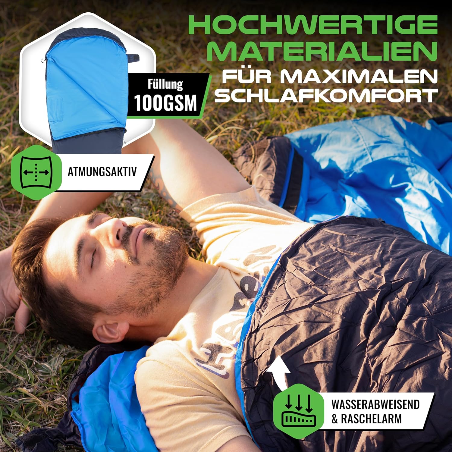 Thumbnail 3 de MOUNTREX Schlafsack Winter Sommer Ultraleicht 760 g
