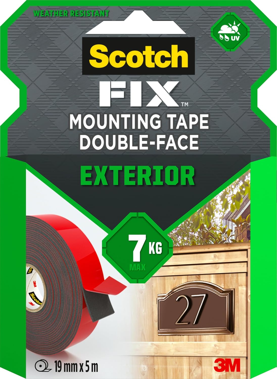 Thumbnail 4 de Scotch doppelseitiges Montageklebeband Grau 19 mm x 5 m – extrem starker Halt, outdoor geeignet