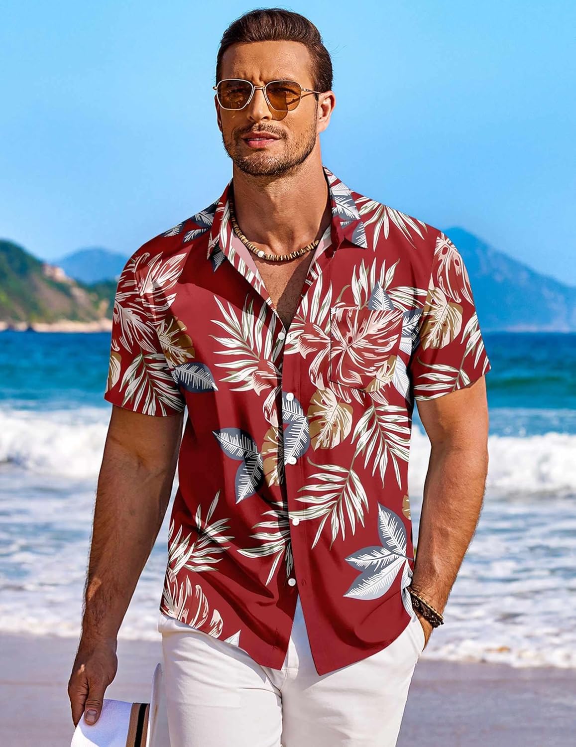 Thumbnail 1 de COOFANDY Hawaiian Shirt Short Sleeve 🌺