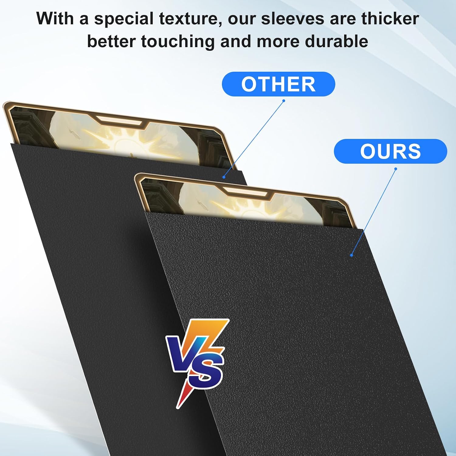 Thumbnail 3 de Black Card Sleeves Fit for MTG – 300 Pack Perfect Fit Standard Card Sleeves for Trading Cards