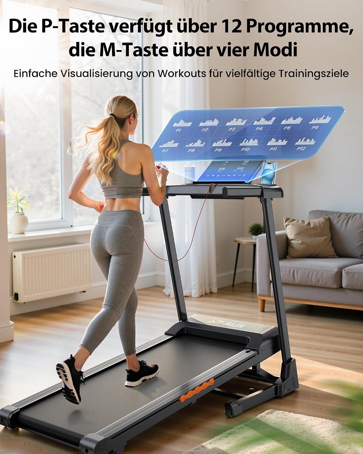 Detalle 2 de Klappt das Laufband Zuhause 3 PS mit LED Anzeige