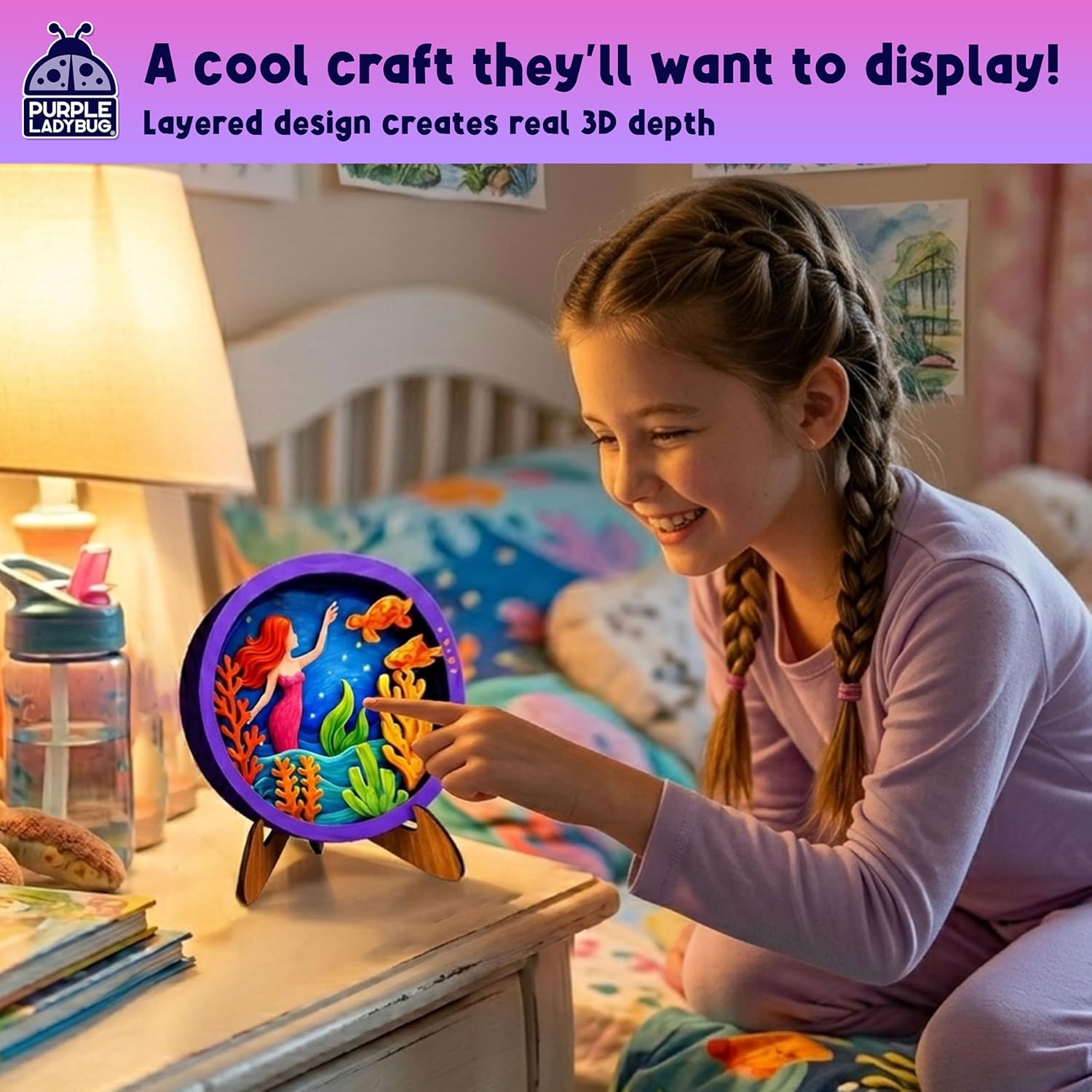 Thumbnail 6 de Mermaid 3D Kids Painting Set – Paint Your Own 3D Mermaid Craft Kit