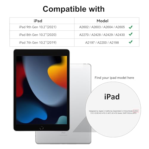 Detalle 2 de Coque 4UBonLife pour iPad 9e/8e/7e génération, 10,2 pouces, noir