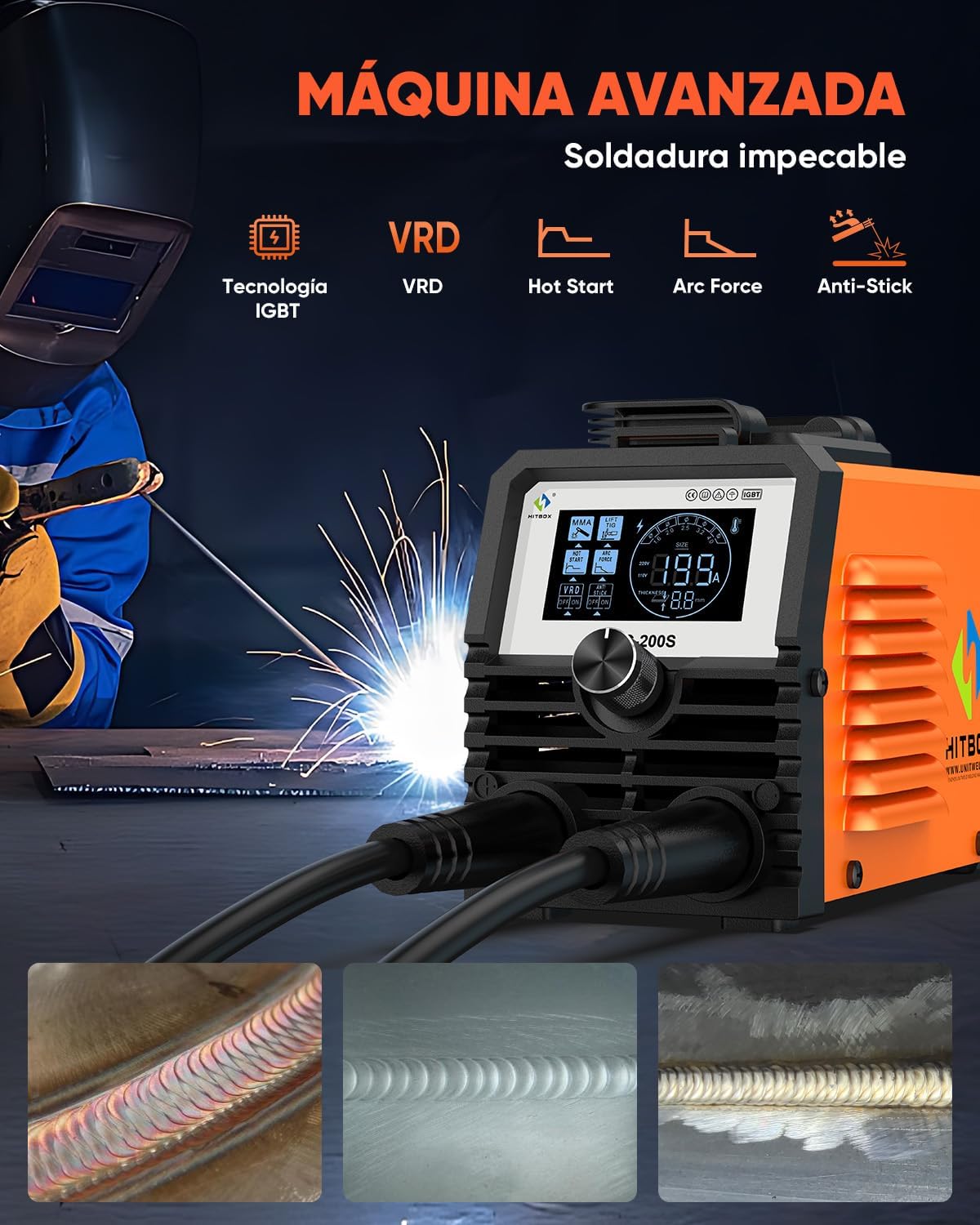 Thumbnail 4 de HITBOX ARC200S Soldadora Inverter 230V 2 en 1