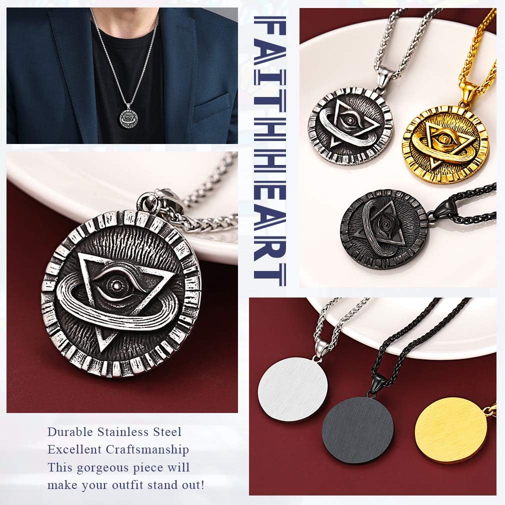 Thumbnail 3 de FaithHeart Collana Occhio della Provvidenza