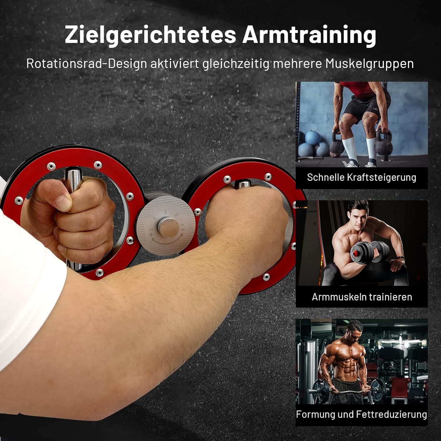 Thumbnail 3 de BeSokar Armtrainingsrad – verstellbarer Handtrainer, Unterarm- und Armtrainer für Kampfsport