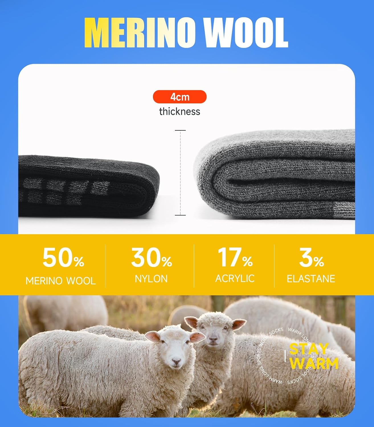 Thumbnail 4 de PULlOU Merino Wool Socks