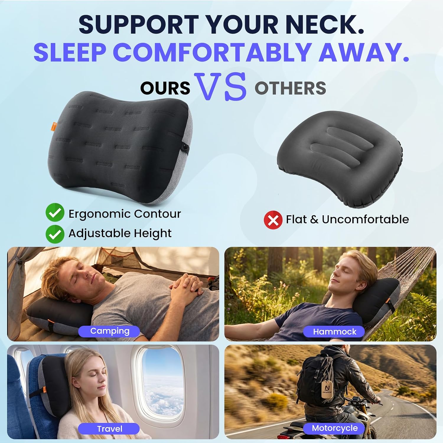 Detalle 2 de Inflatable Camping Pillow 2 Pack