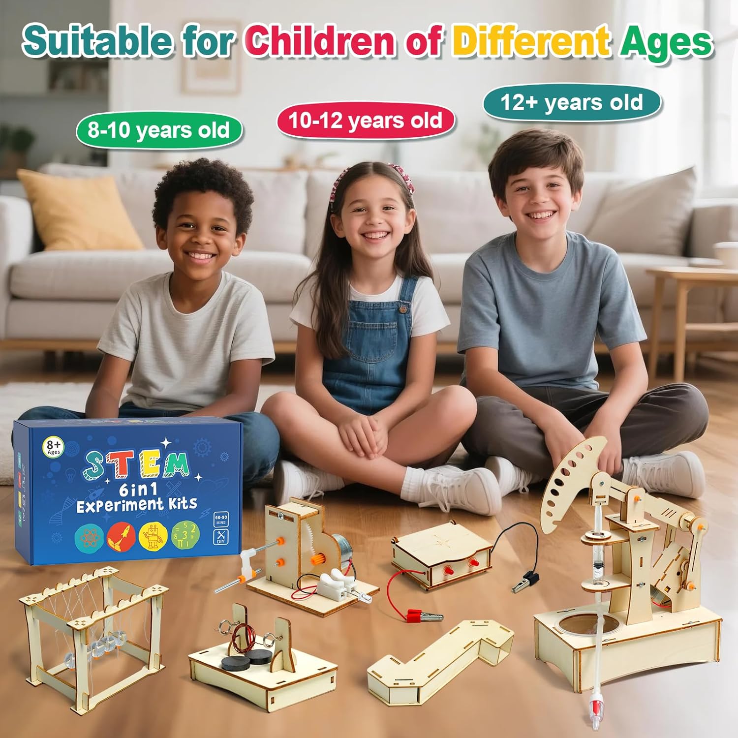 Thumbnail 5 de STEM Toys Age 8–14 Wooden Electronics Kit 6‑in‑1