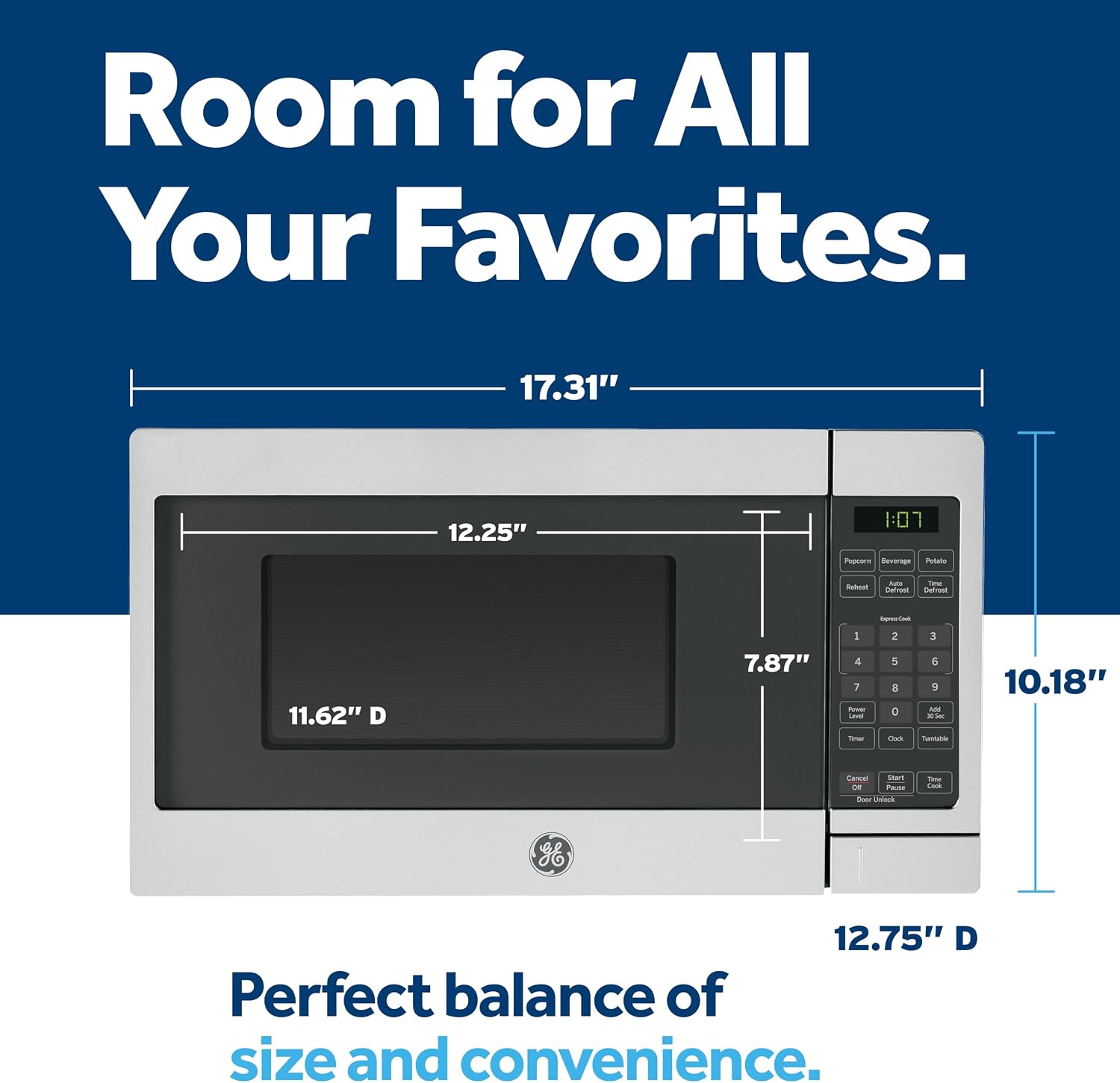 Thumbnail 2 de GE Countertop Microwave 0.7 cu ft 🍽