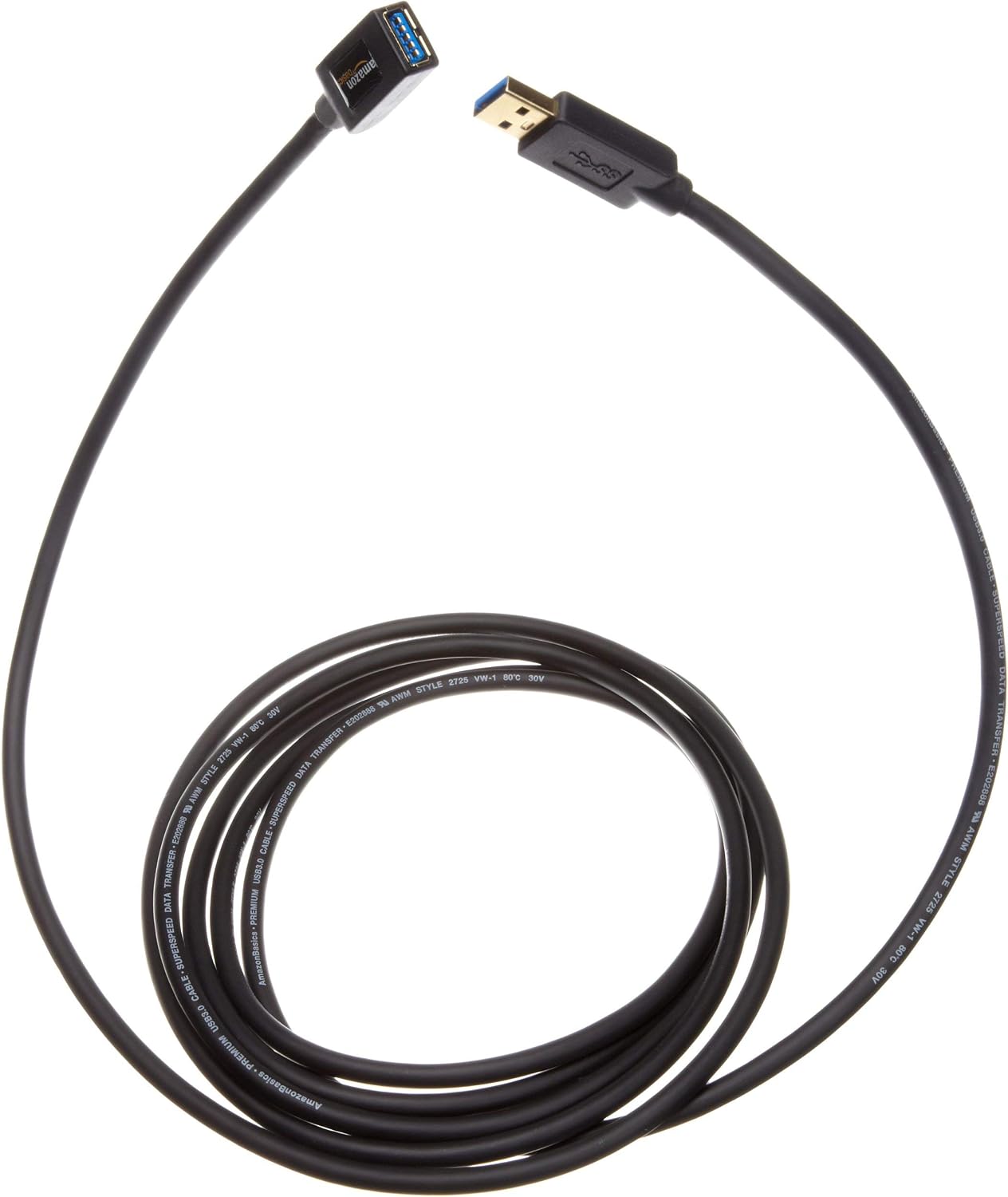 Detalle 2 de Amazonベーシック YRRY USB 3.0延長ケーブル 3.0m、金メッキコネクター