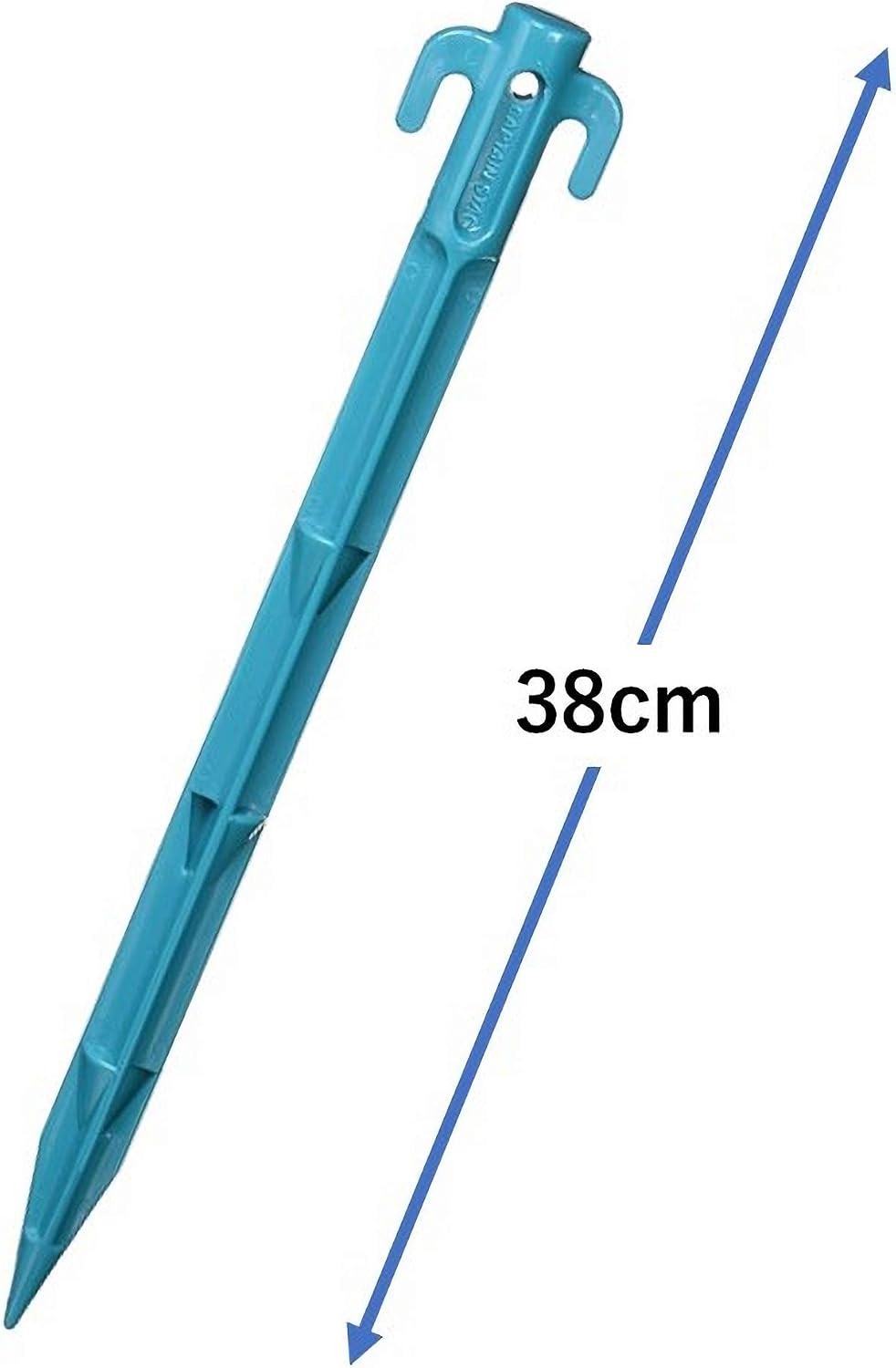Detalle de キャプテンスタッグ UZ-13167 サンドペグ 38cm ABS製 ターコイズ 4本組