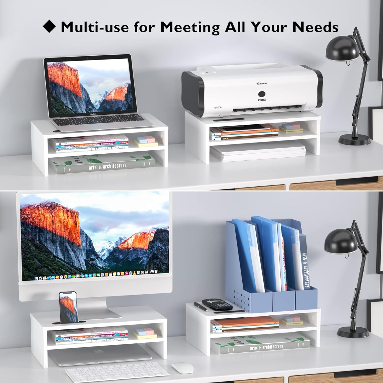 Thumbnail 5 de BONTEC Wood Monitor Stand Riser 142mm