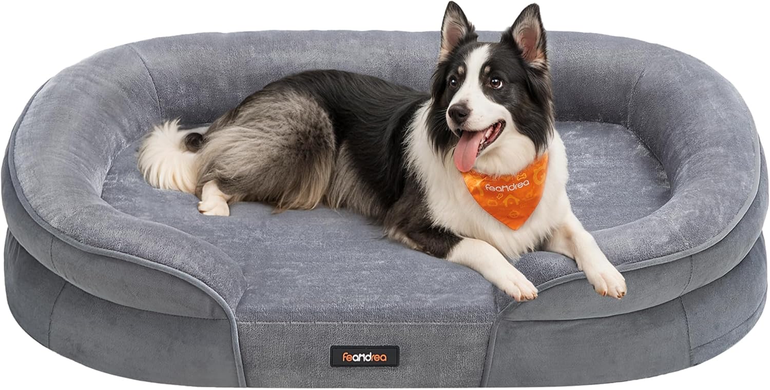 Detalle de Feandrea PGW282G01 orthopaedic dog bed 91x68x18cm