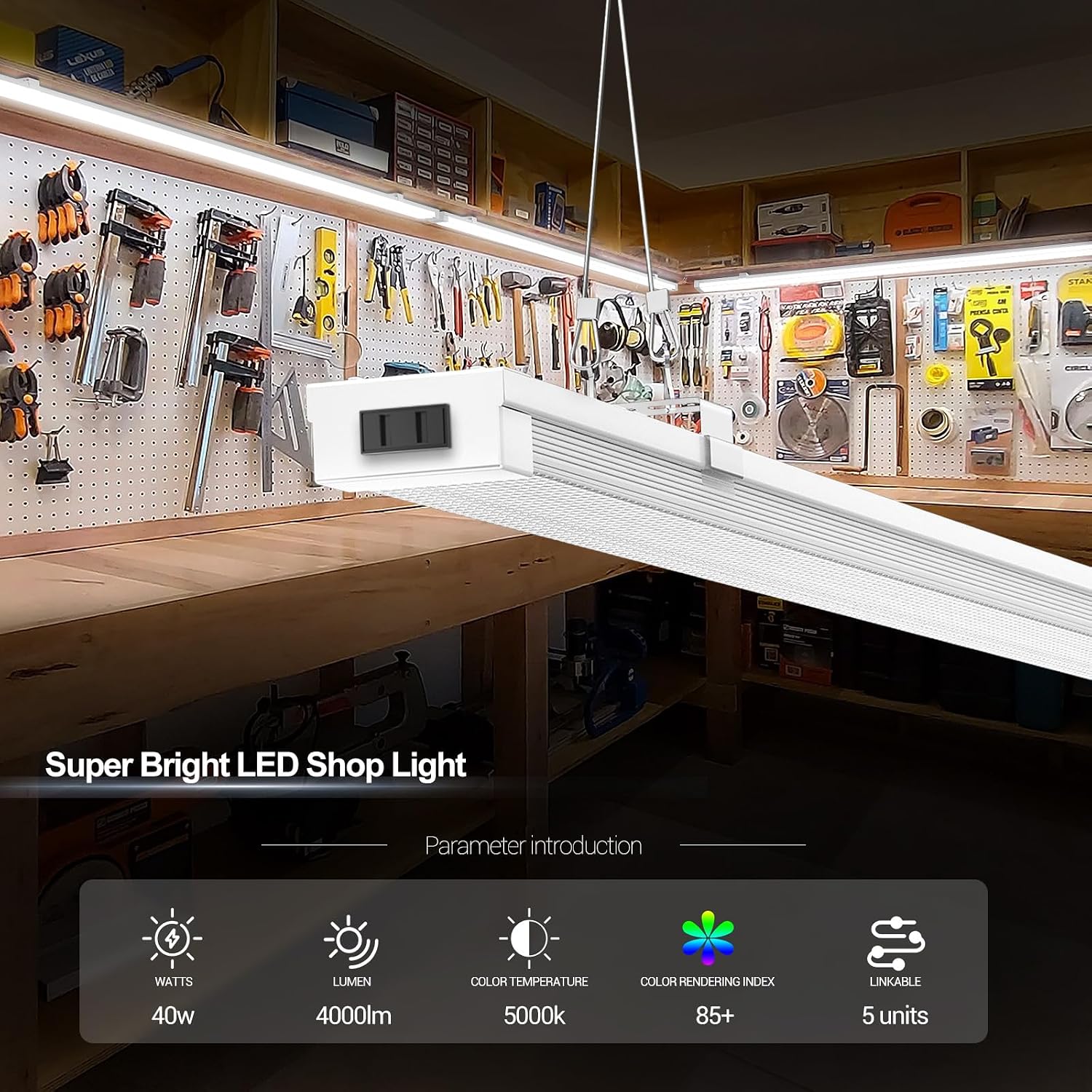 Detalle 2 de FaithSail LED shop lights 4 ft