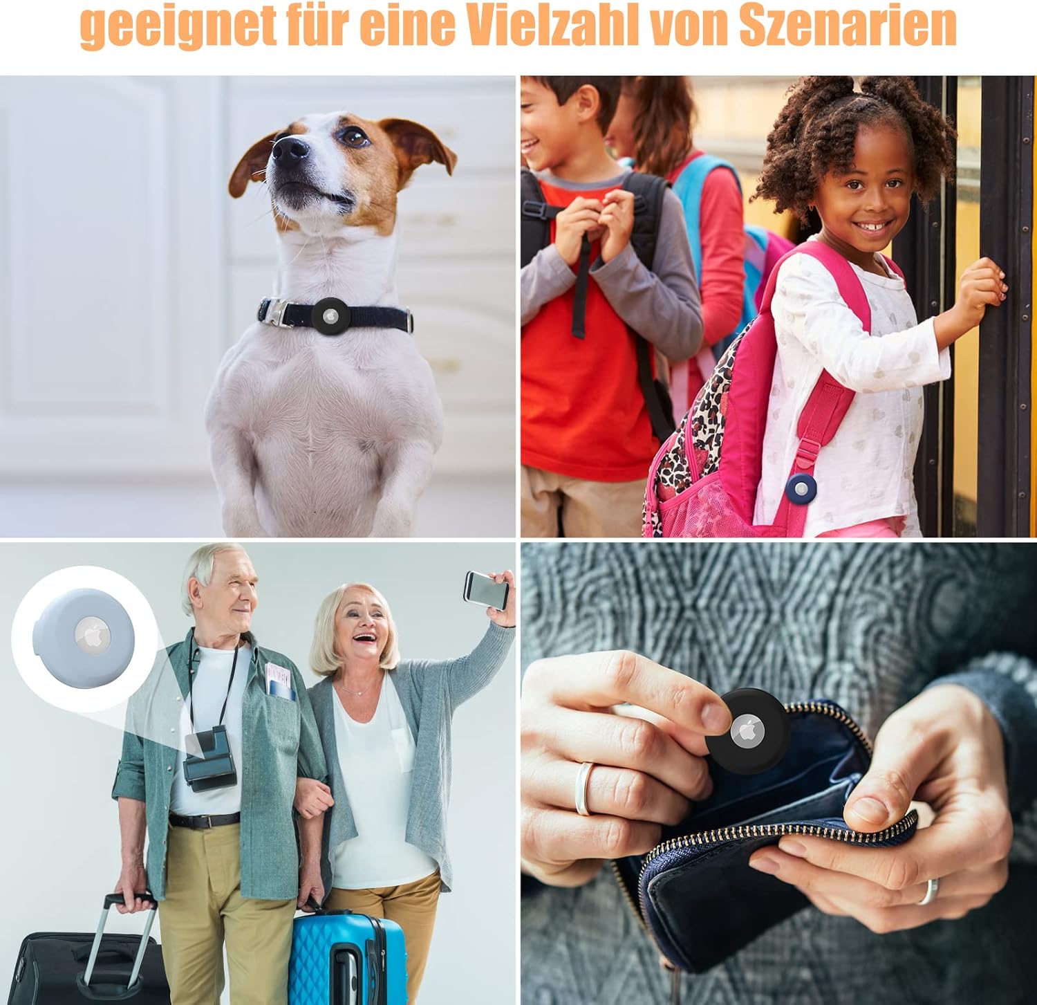 Thumbnail 6 de Pawinner siliconen AirTag-houder voor halsband, 3 stuks in drie kleuren