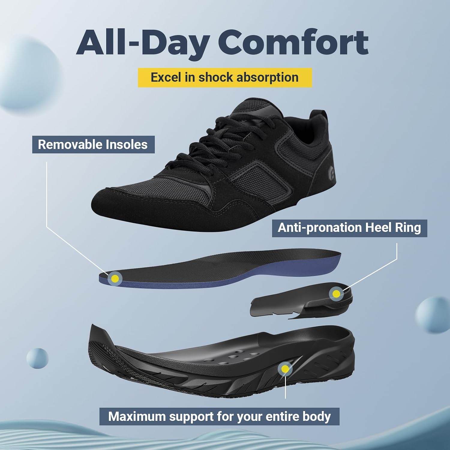 Detalle 2 de FitVille Laufschuhe Herren Extra Weit