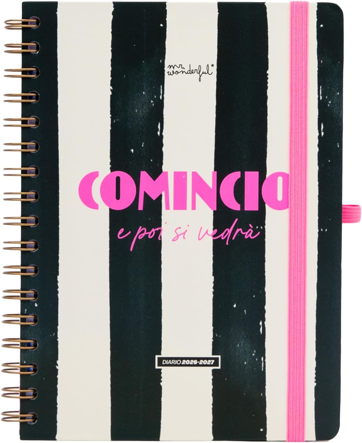 Detalle de Diario scolastico Mr. Wonderful 2026-27 Settimanale 18 mesi – Sogna forte, vivi libero