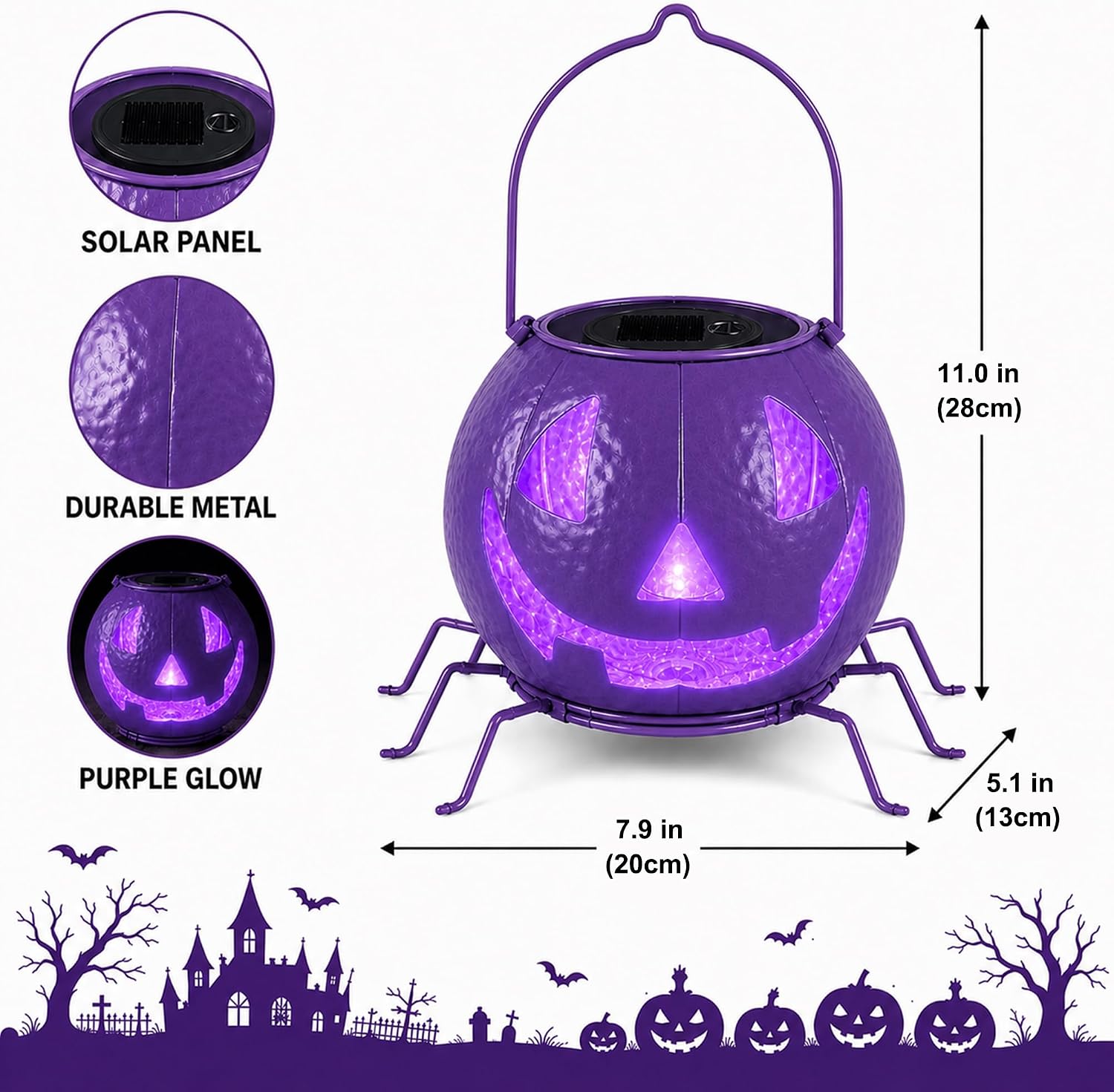 Thumbnail 6 de Solar Halloween Pumpkin Decor