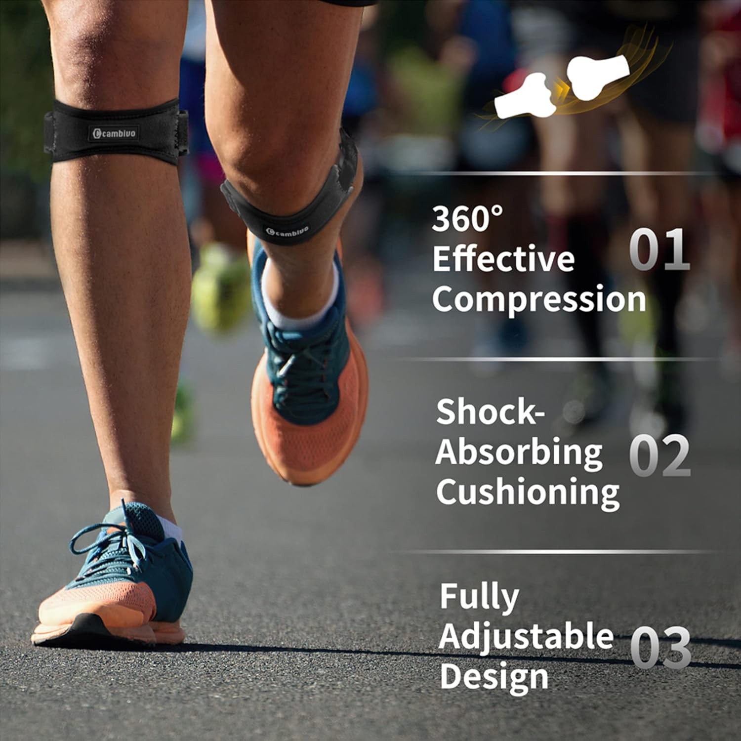 Detalle 2 de CAMBIVO Patella Tendon Knee Straps 2 Pack